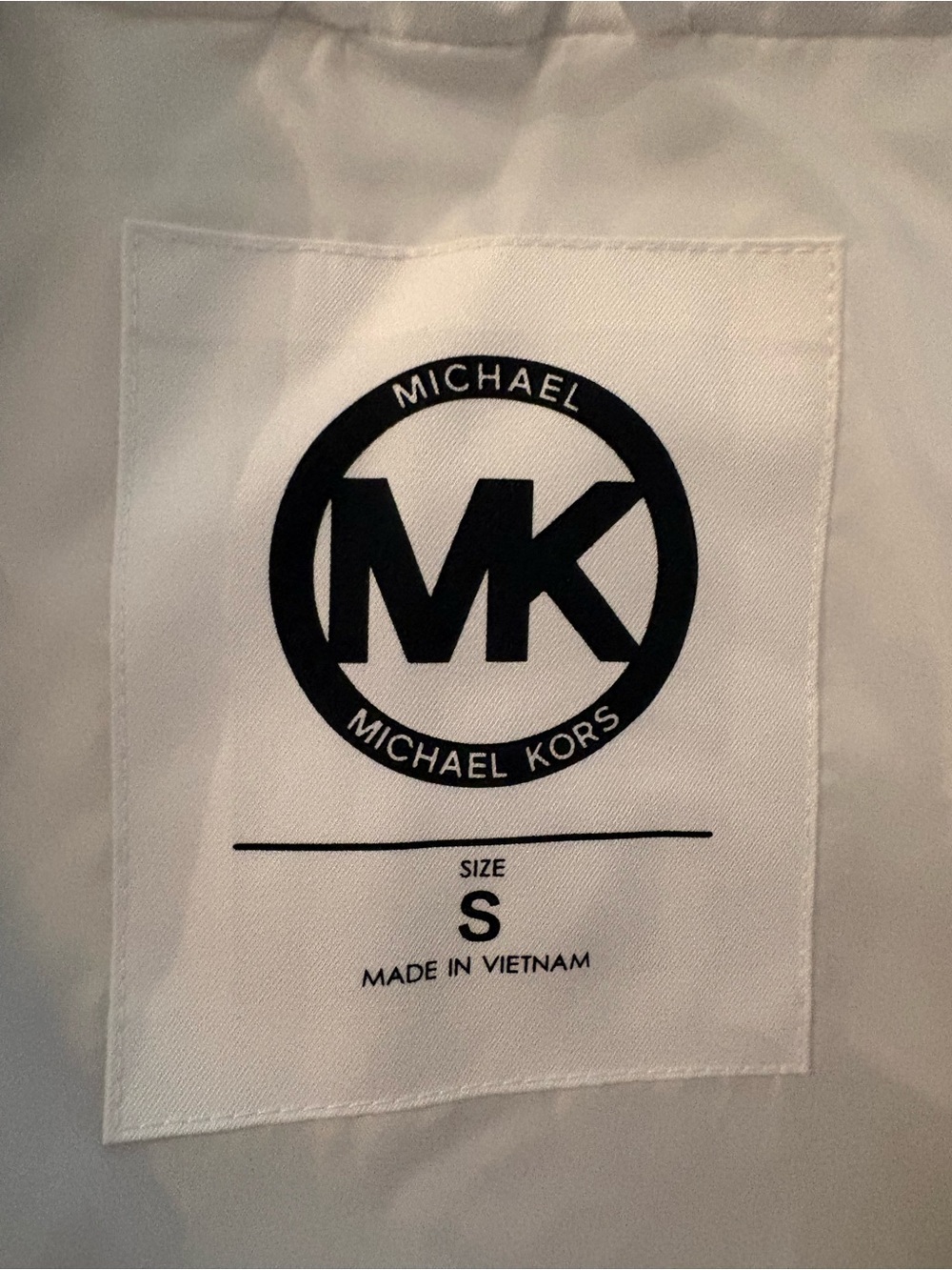 NWT Michael Kors White Belted Puffer Coat with Fur-Trim Hood sz S - Picture 12 of 14